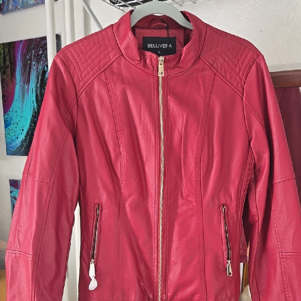 Women's Red Jacket - Picture 10 of 11